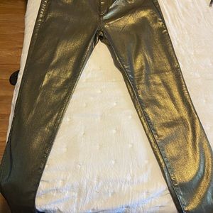 Gold metallic skinny fit pants.  Size 13.  Sneak Peak designed in LA